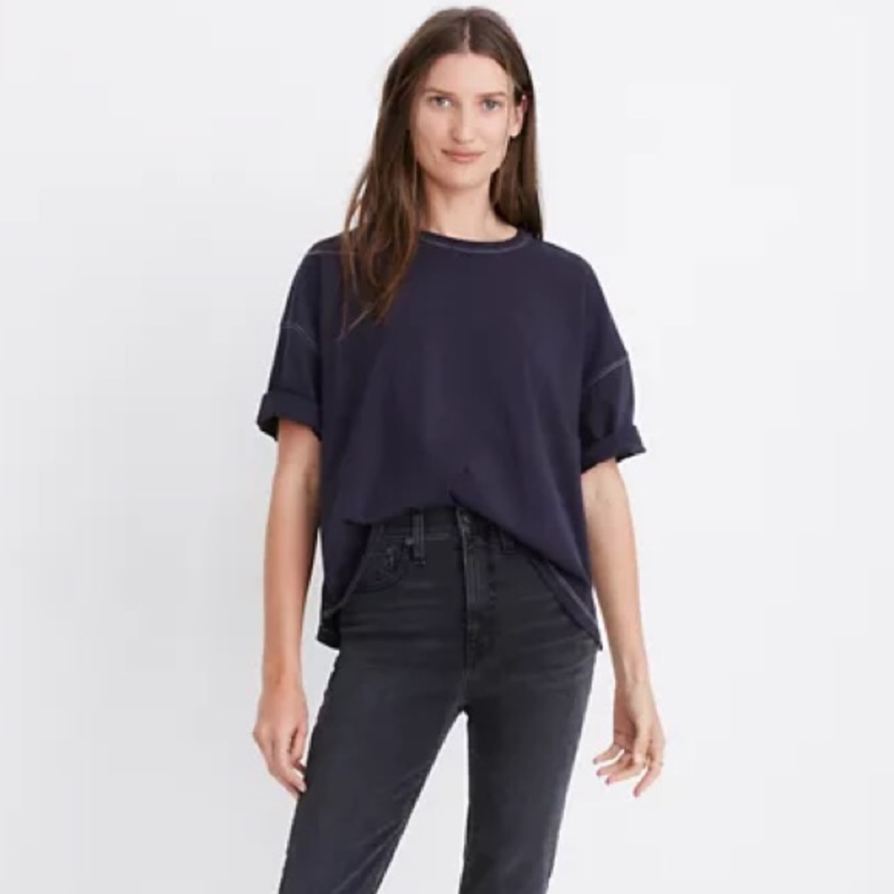 NWOT/NEVER WORN - Madewell navy oversized tee